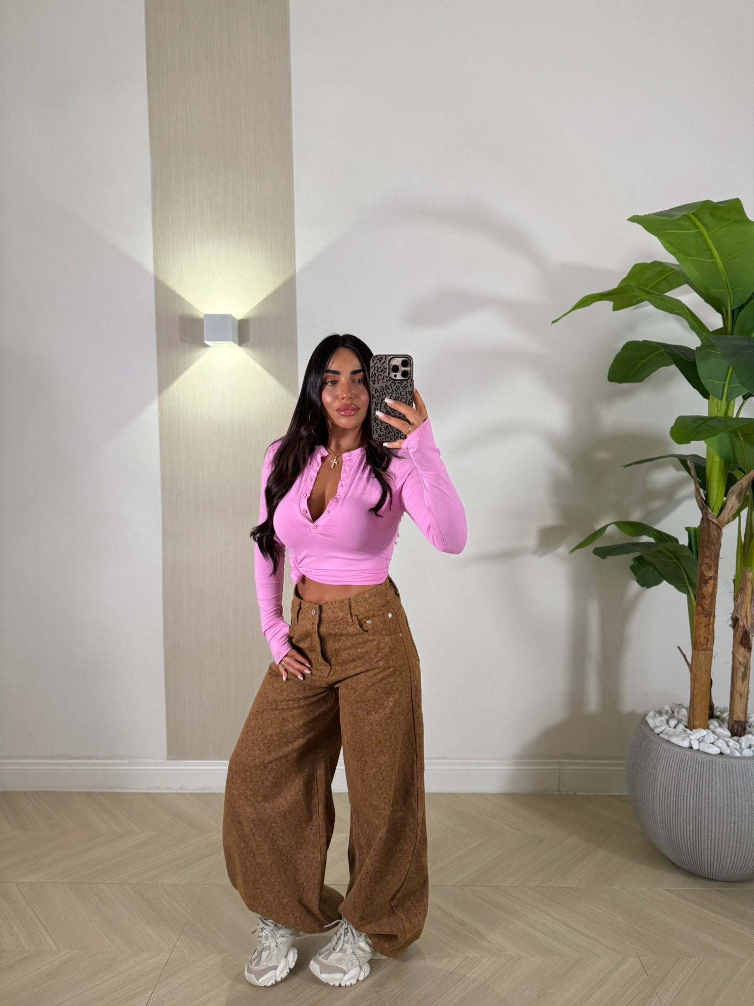 Jeans Fiorellini Marrone