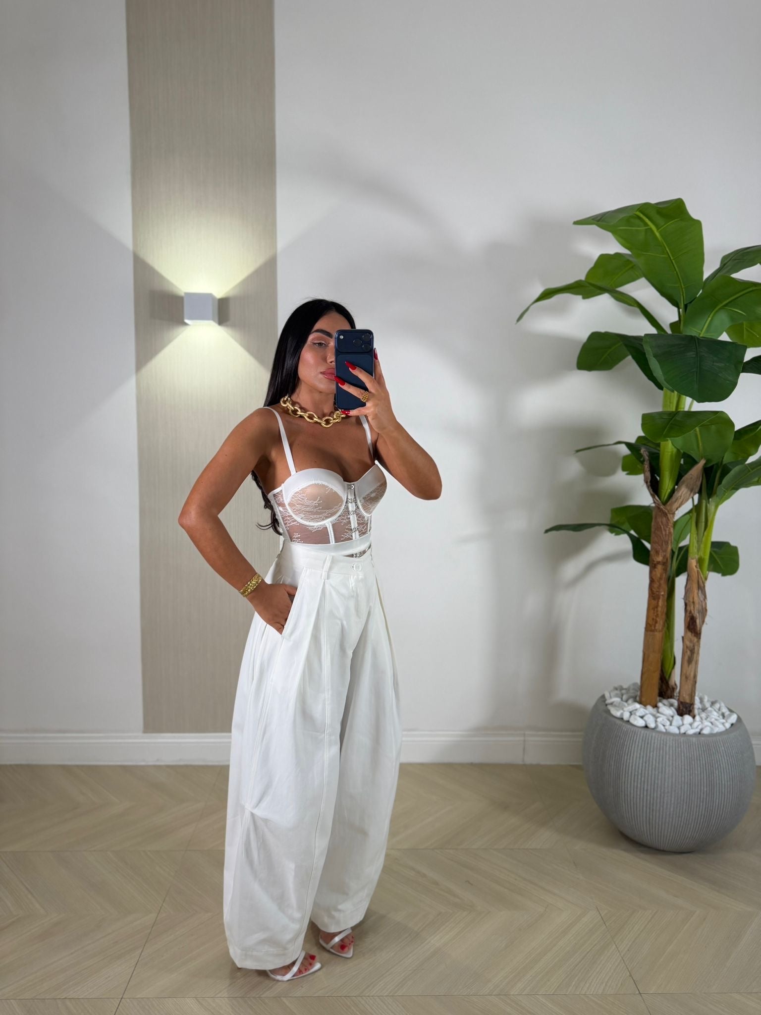 Pantalone Madam Bianco