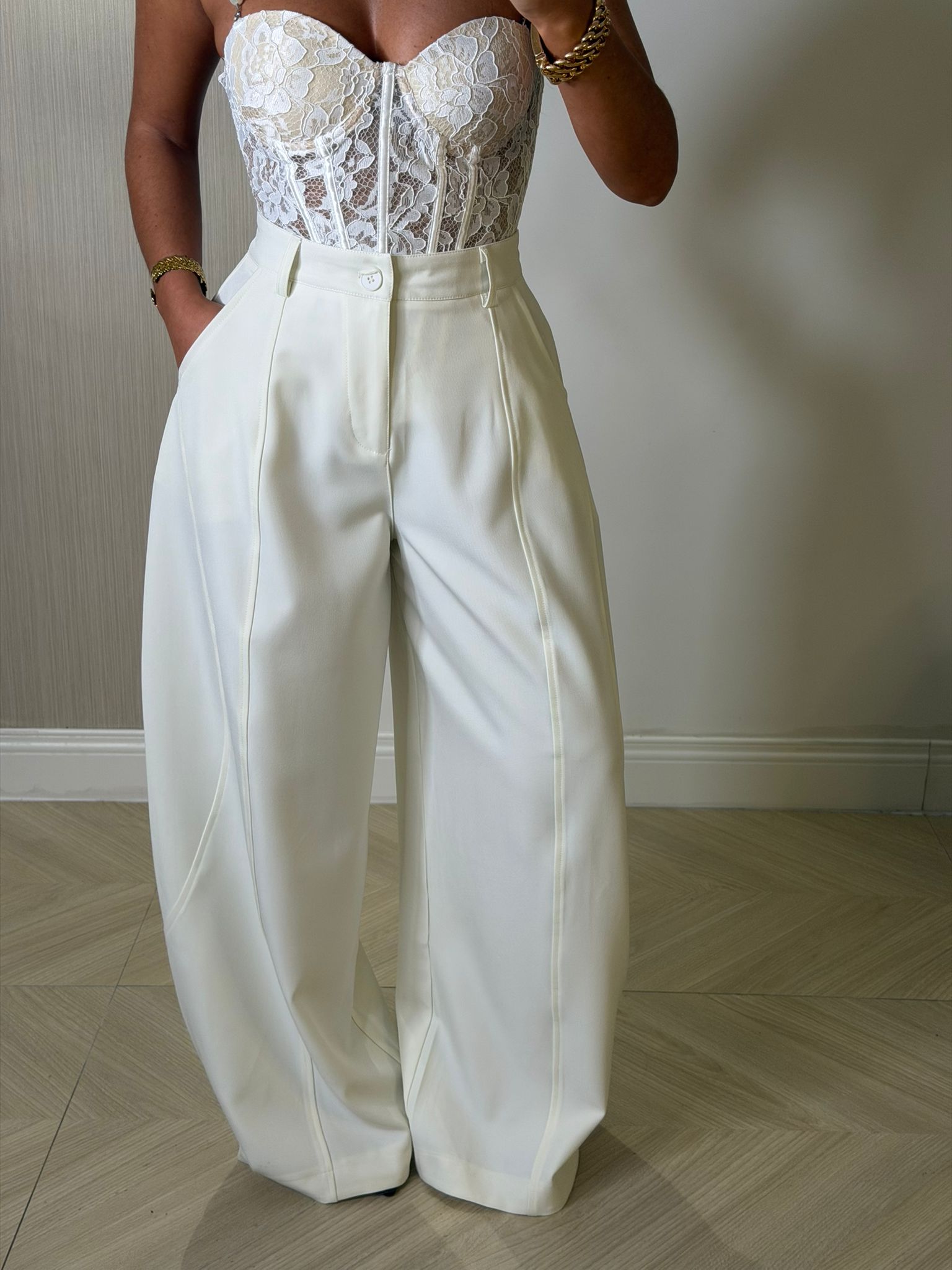 Pantalone Candace Bianco