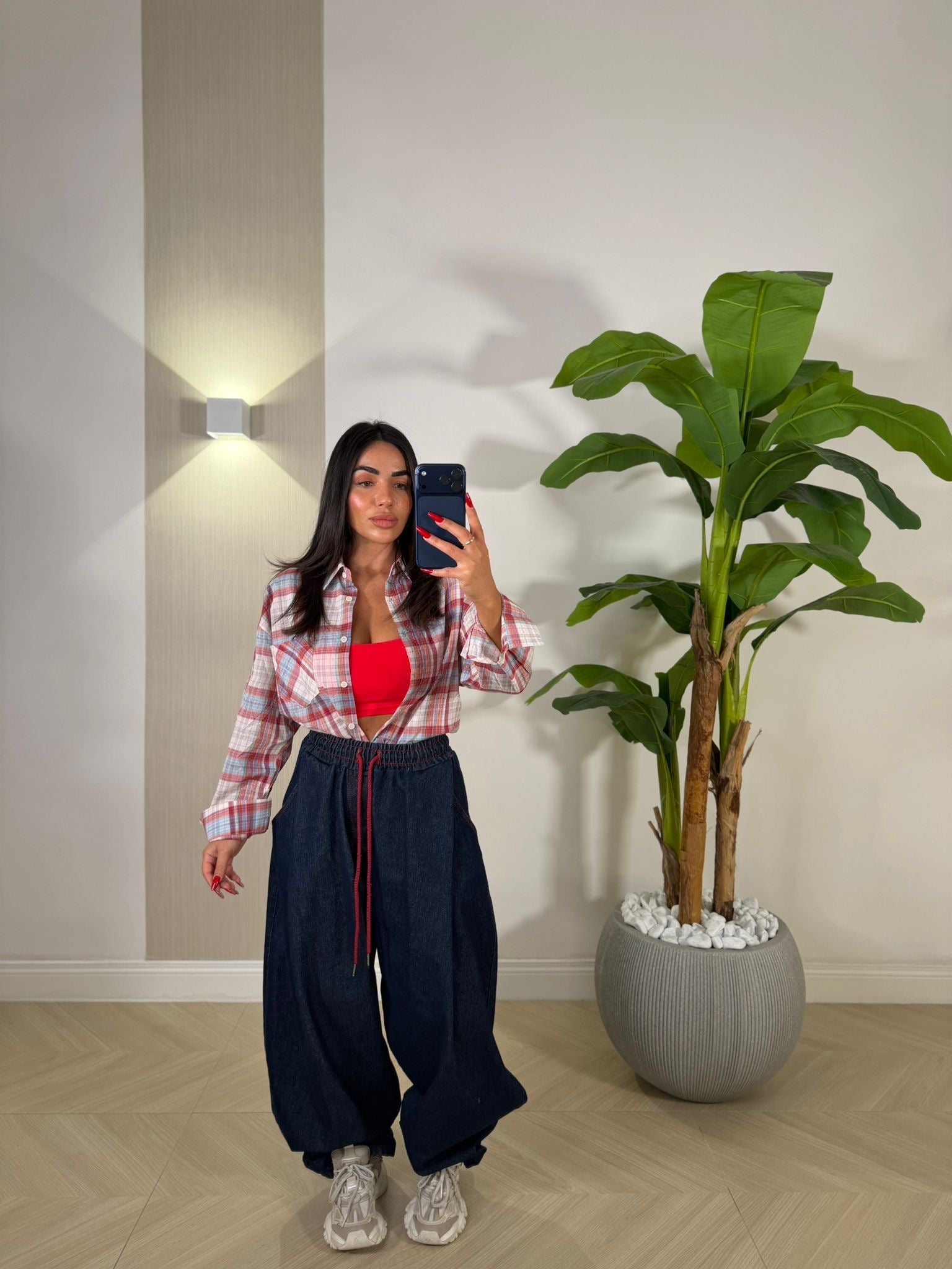 Jeans Red Stitching