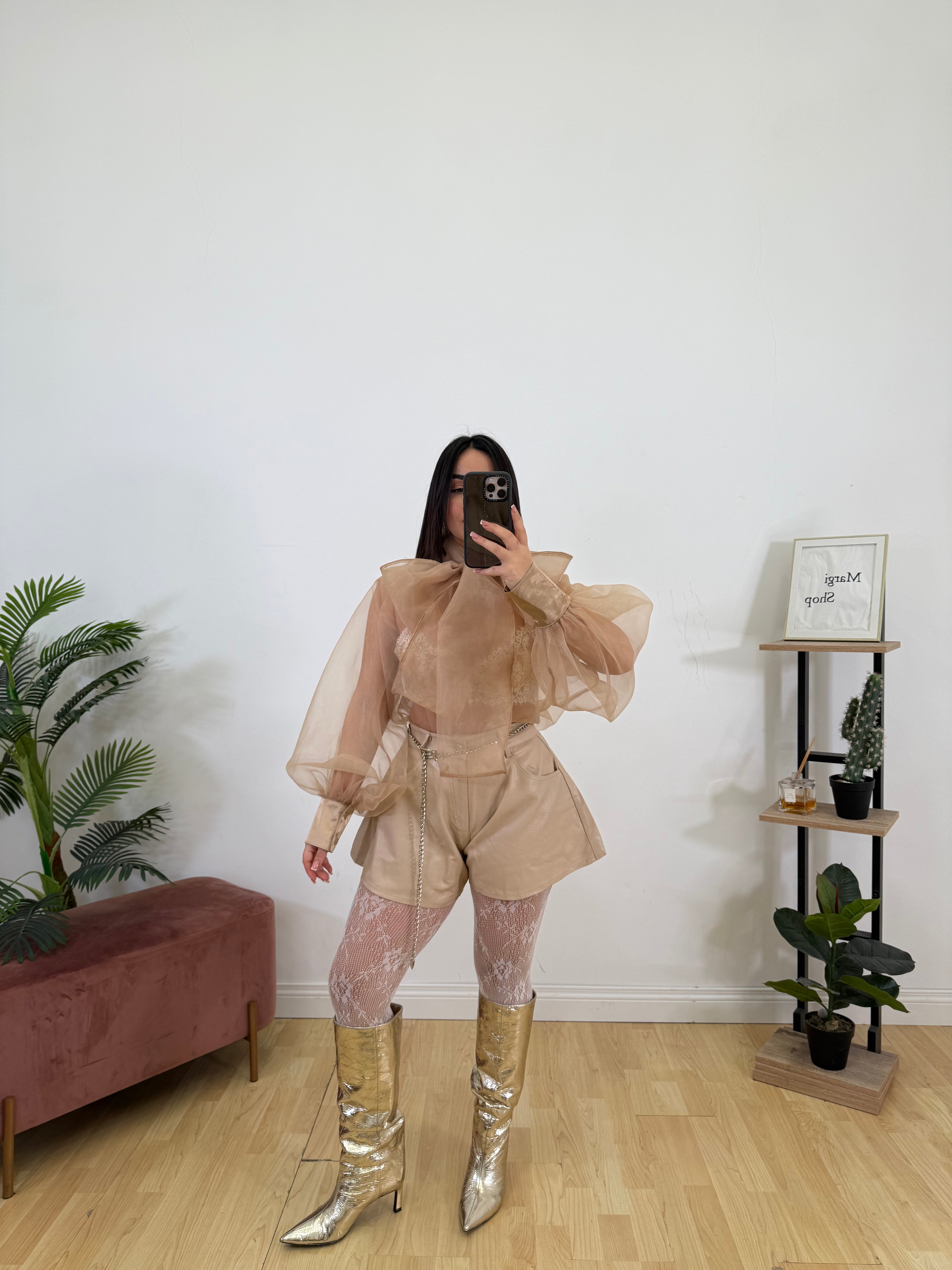 Shorts Farfallina ecopelle